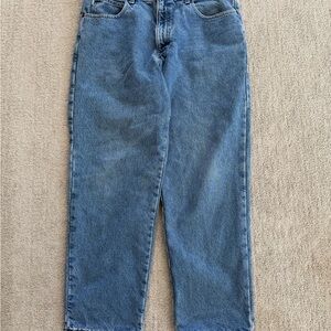 L.L. Bean Flannel Lined Jeans - Mens 34x30 - Relaxed Fit Light Blue Denim